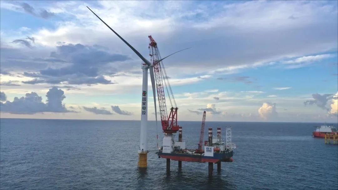國家電投揭陽神泉二350MW海上風電項目增容項目全容量并網