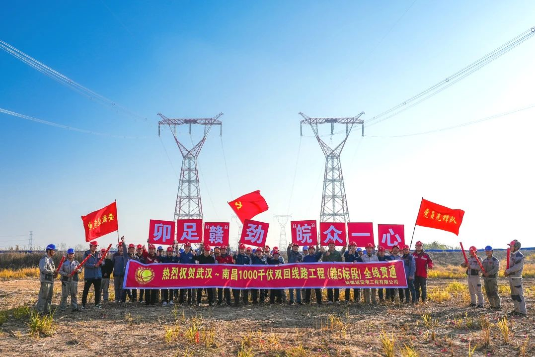 武漢~南昌雙回1000千伏線路工程全線貫通 武漢~南昌雙回1000千伏線路工程全線貫通